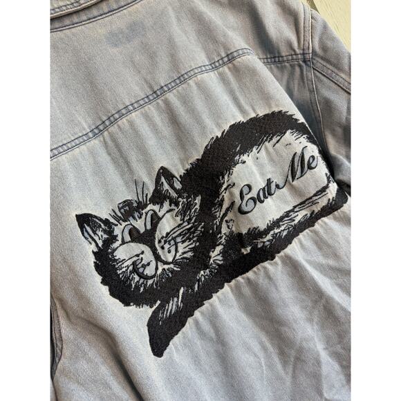Ripndip Light Washed 'Eat Me' Cat Denim Jacket XL - Picture 7 of 7